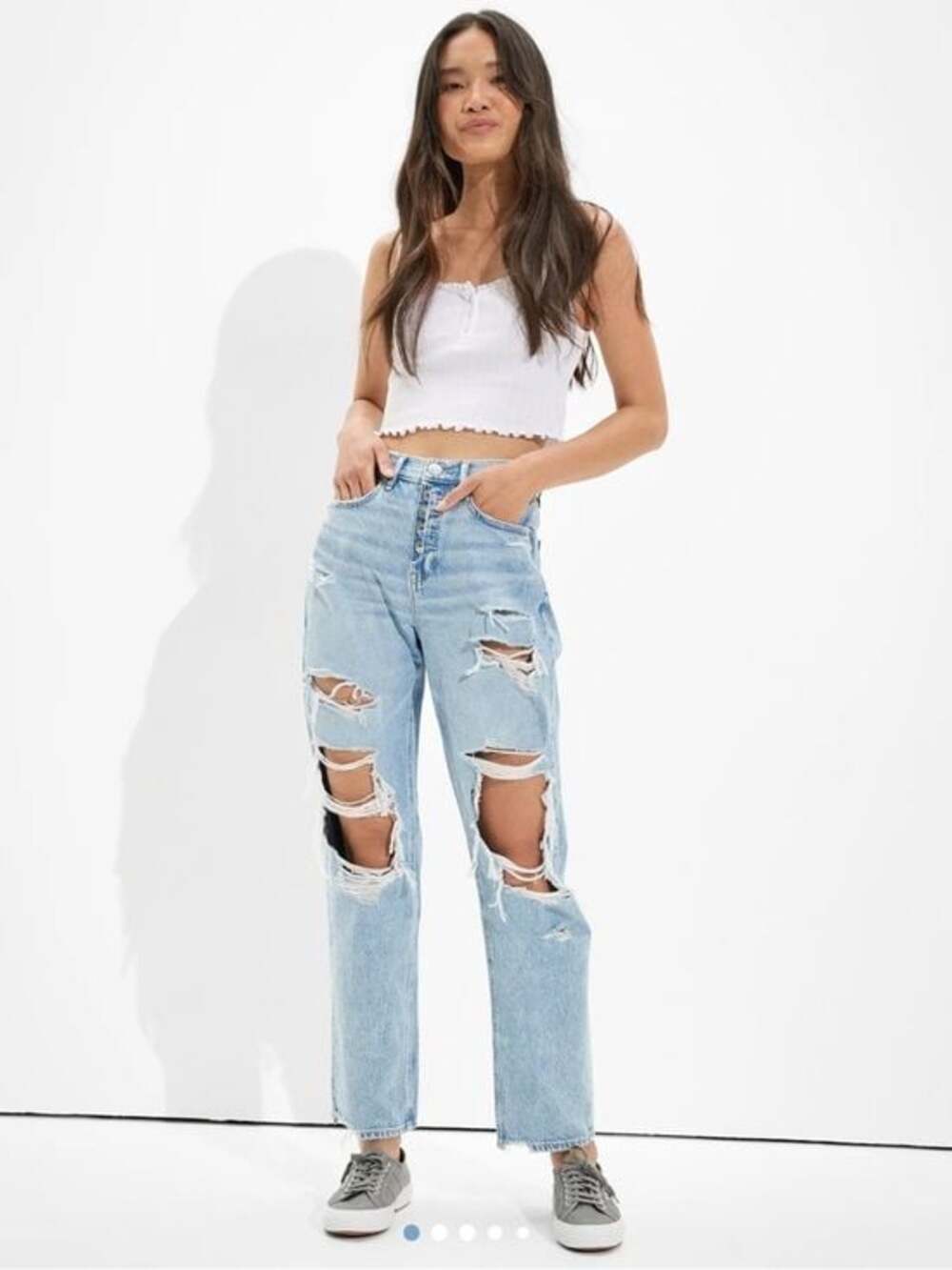 AE Ripped Dad Jeans